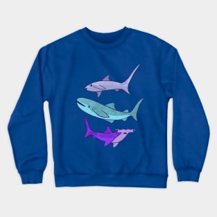 Watercolor Sharks Crewneck Sweatshirt